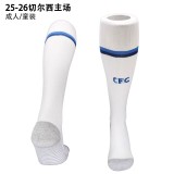2025-26  chelsea home white football socks
