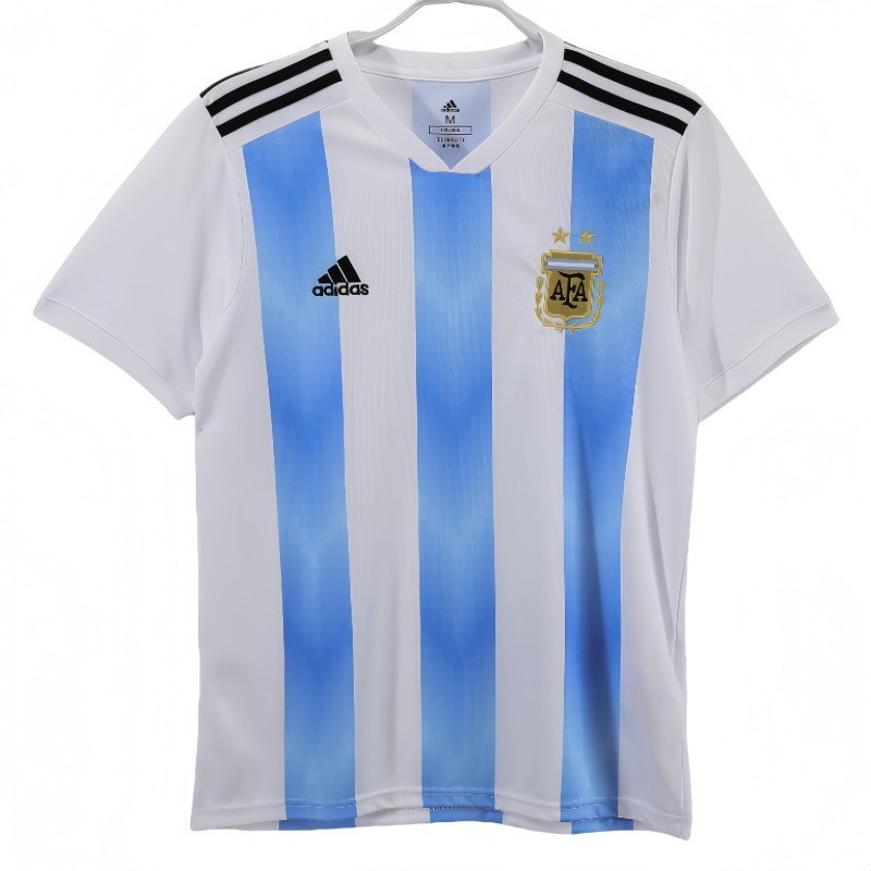 2018 Mens Argentina Home Retro soccer Jersey
