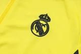 2025-26 Kids Real Madrid Yellow Jacket Tracksuit suit  #E25112