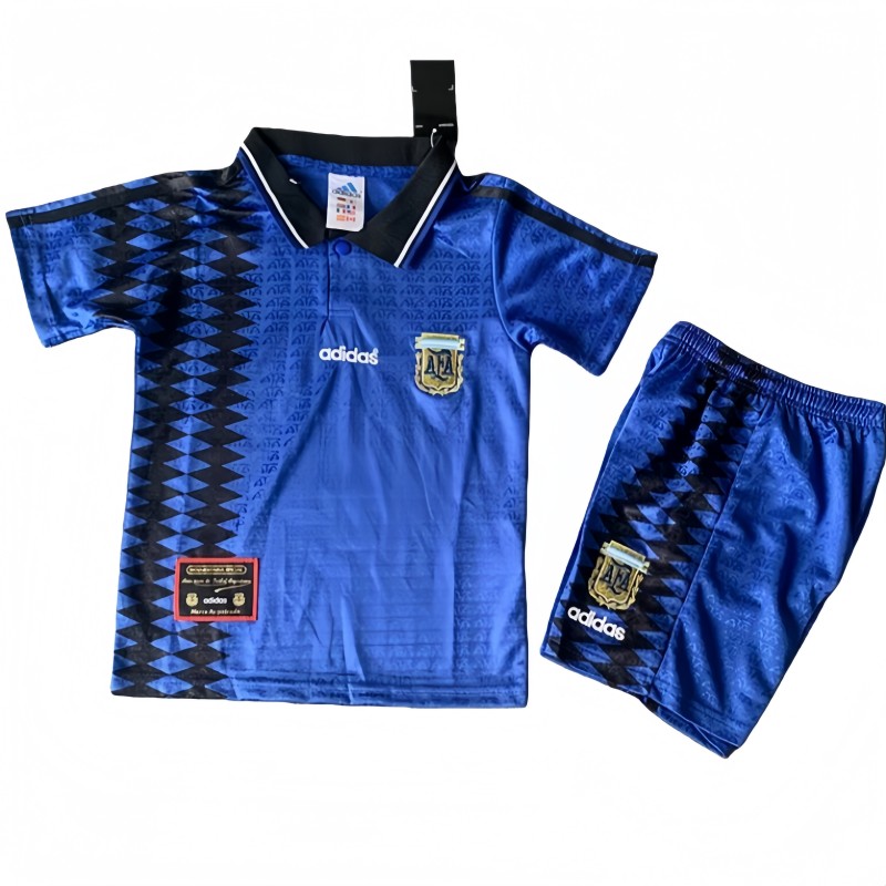 1994 Kids Argentina Away Retro Soccer Jersey