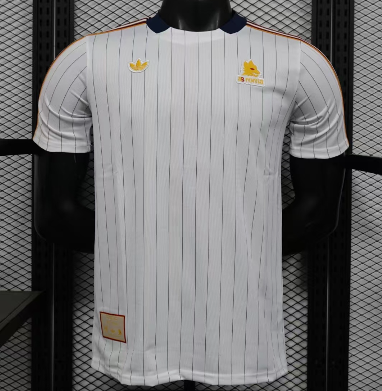 2025-26 Mens Roma  White  Casual Edition Player soccer Jersey