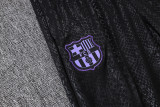 2025-26 Mens Barcelona Purple Half Pull Tracksuit suit