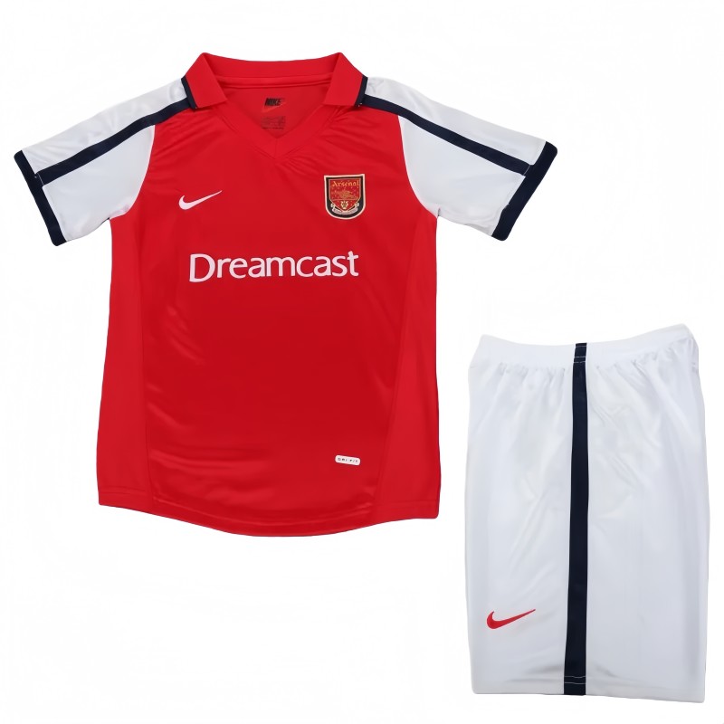 2001-2002 Arsenal Home Kids Retro Soccer Jersey