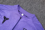2025-26 Mens Barcelona Purple Half Pull Tracksuit suit