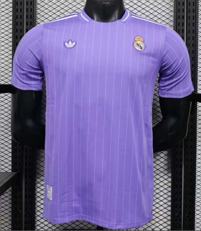 2025-26 Mens Real Madrid  Player casual style  Purple soccer jersey