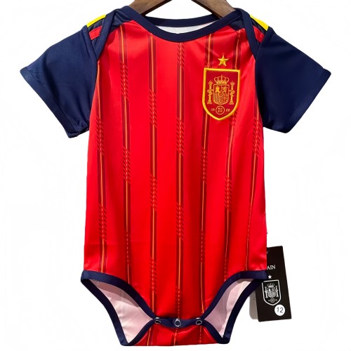 2026-27 Spain home Baby Infant Crawl Suit