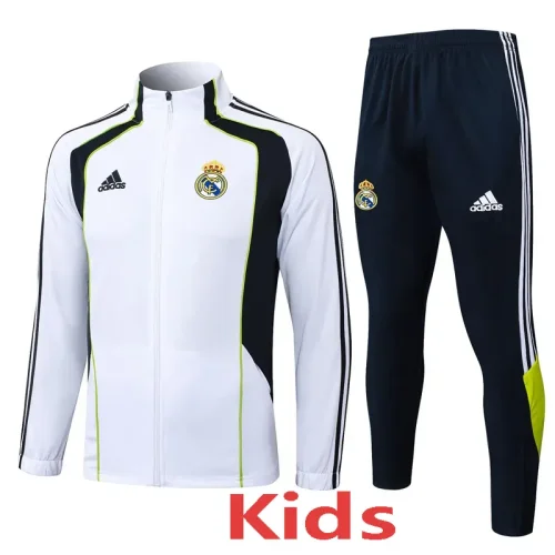 2025-26 Kids Real Madrid White  Jacket Tracksuit suit  #E2587