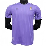 2025-26 Mens Real Madrid  Player casual style  Purple soccer jersey