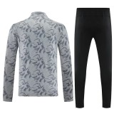 2025-26 Mens AC Milan Gray half-pull Tracksuit suit