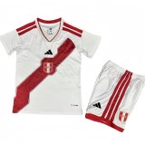 2026-27Kids Peru Home white Soccer Jersey