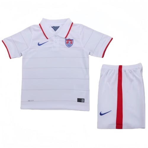 2014 Kids USA United States Home Retro Soccer Jersey