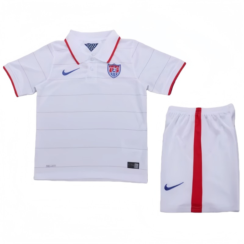 2014 Kids USA United States Home Retro Soccer Jersey