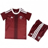 2026-27 Kids Qatar Home red Soccer Jersey