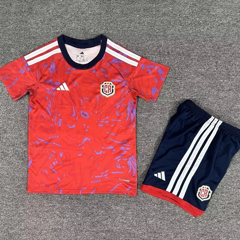 2026-27 Kids Costa Rica Home red Soccer Jersey