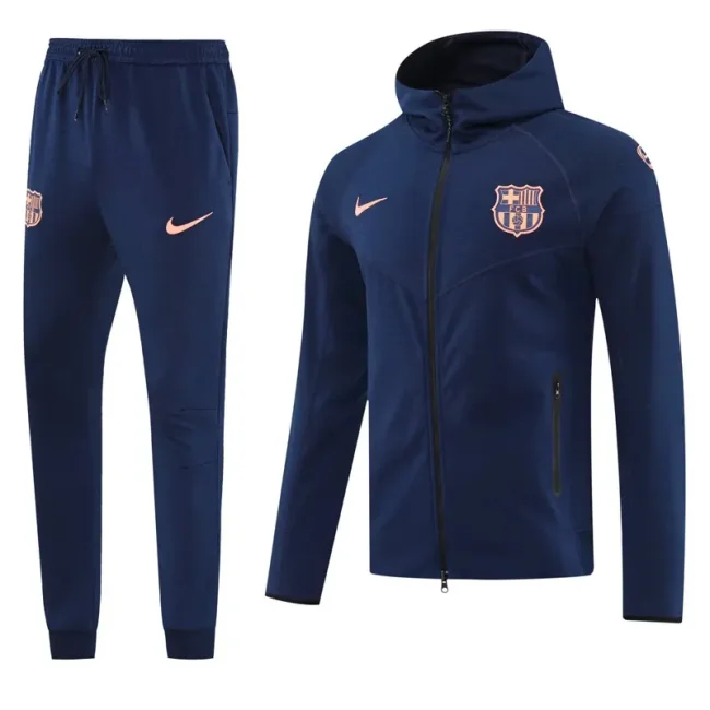 2025-26 Mens Barcelona Royal blue Hoodie Jacket Tracksuit