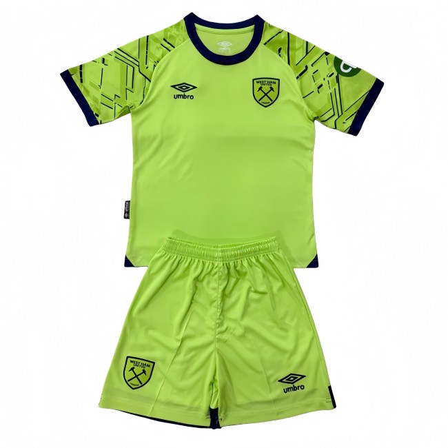 2025-26 Kids West Ham United Green Goalkeeper   Soccer Jersey