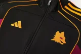 2025-26 Mens Roma Black Jacket Tracksuit suit