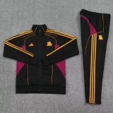 2025-26 Mens Roma Black Jacket Tracksuit suit