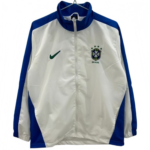 2025-26 Mens Brazil White Windbreaker