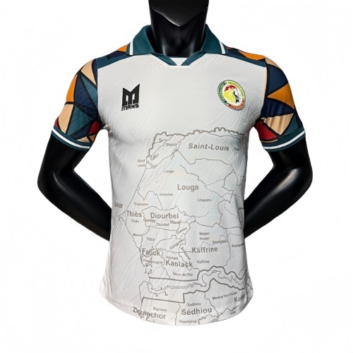 2025-26 Mens Senegal White Map Version Player soccer jersey