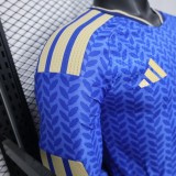 2026-27 Mens Italy home Player version blue Long Sleeve soccer jersey