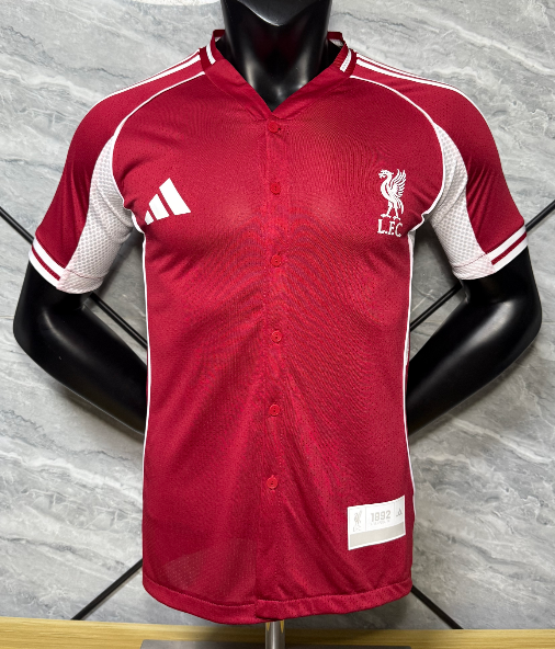 2025-26 Mens LIV red Player version baseball jersey