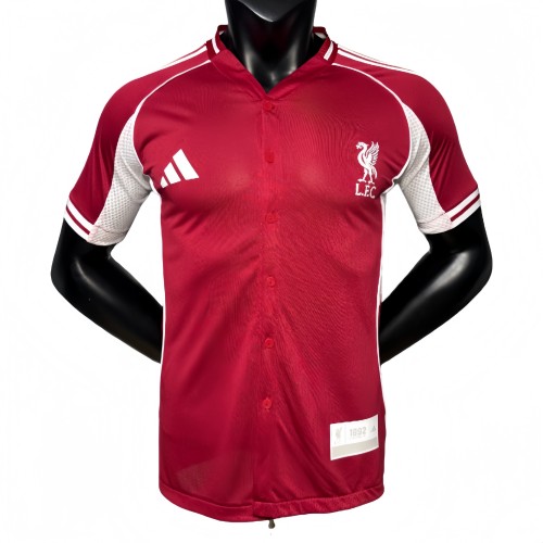 2025-26 Mens LIV red Player version baseball jersey