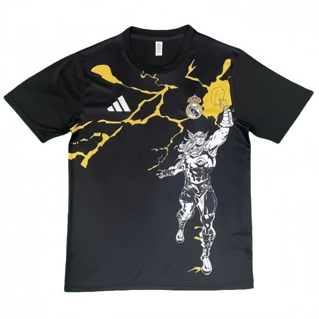 2025-2026 Real Madrid Marvel version black Soccer Jersey