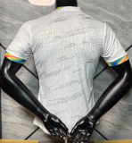 2025-26 Mens Barcelona White Colorful Special Edition  Player  soccer jersey