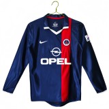 2001-02 Mens PSG home long sleeve Retro Soccer Jersey