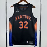 25-26 KNICKS TOWNS #32 Black Top Quality Hot Pressing NBA Jersey