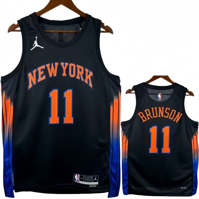 25-26 KNICKS BRUNSON #11 Black Top Quality Hot Pressing NBA Jersey