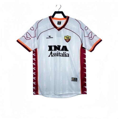 1999-00 Mens Roma away Retro soccer Jersey