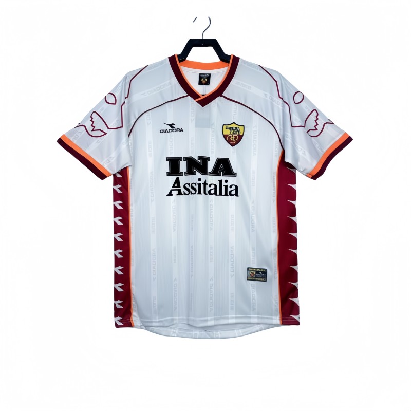 1999-00 Mens Roma away Retro soccer Jersey