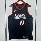 25-26 76ERS MAXEY #0 Black Top Quality Hot Pressing NBA Jersey (V领)
