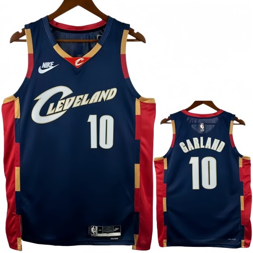 25-26 Cleveland Cavaliers GARLAND #10 Royal blue Retro Top Quality Hot Pressing NBA Jersey (V领)