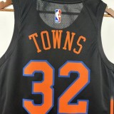 25-26 KNICKS TOWNS #32 Black Top Quality Hot Pressing NBA Jersey