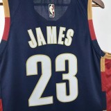 25-26 Cleveland Cavaliers JAMES #23 Royal blue Retro Top Quality Hot Pressing NBA Jersey (V领)