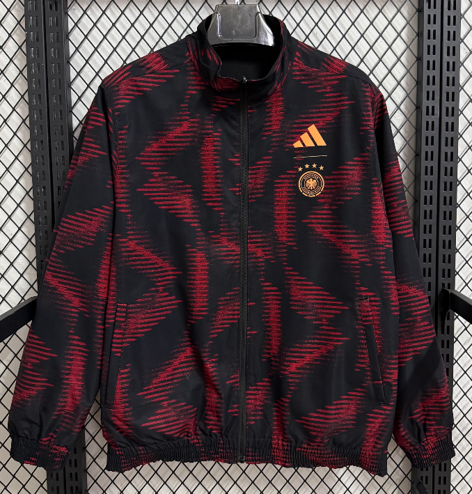 2025-26 Mens Germany Black  Red Double Sided windbreaker