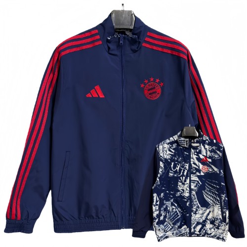 2025-26 Mens Bayern Munich White red blue Double Sided  windbreaker