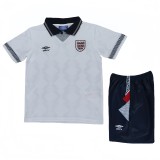 1990 England Home Kids Retro Soccer Jersey