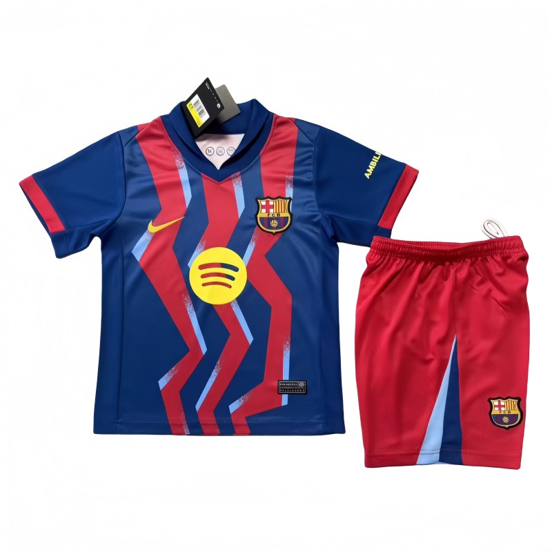 2025-26 Kids Barcelona Fourth away  soccer jersey