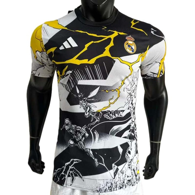 2025-26 Mens Real Madrid White Black Joint Edition Player soccer jersey