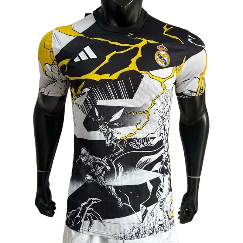 2025-26 Mens Real Madrid White Black Joint Edition Player soccer jersey