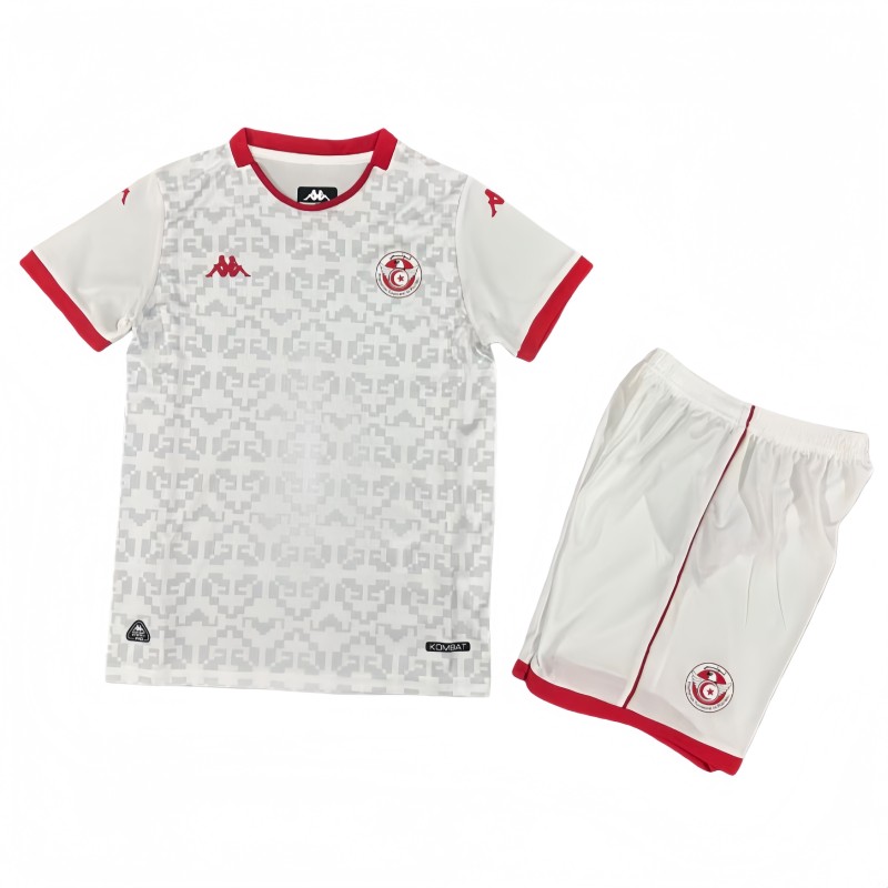 2026-27 kids Tunisia away white soccer jersey