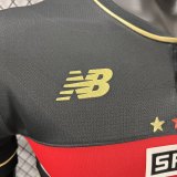 2025-26 Mens Sao Paulo  Player  Third away black Soccer Jersey