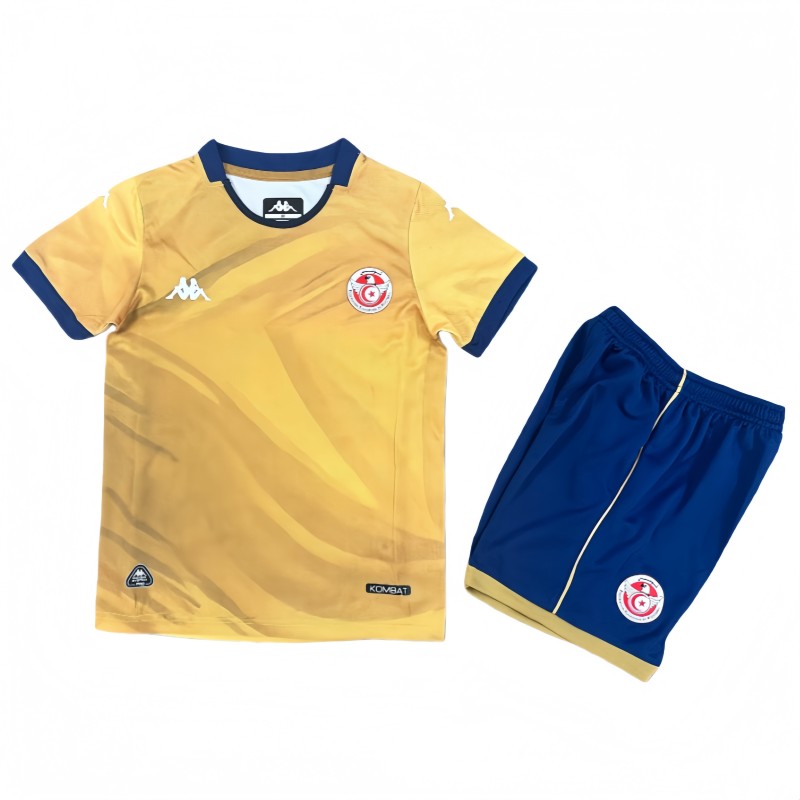 2026-27 Kids Tunisia Third away yellow soccer jersey