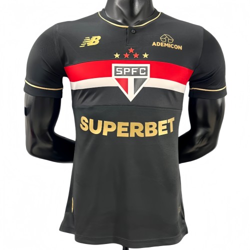 2025-26 Mens Sao Paulo  Player  Third away black Soccer Jersey