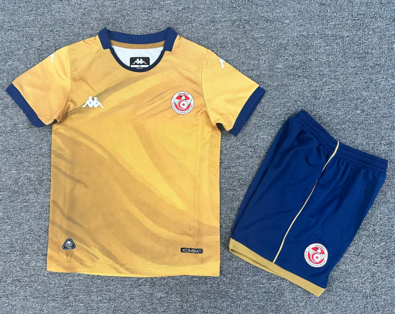 2026-27 Kids Tunisia Third away yellow soccer jersey
