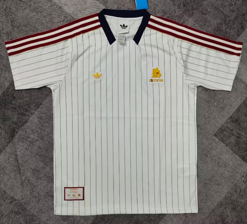 2025-26 Mens Roma  White  Casual Edition  soccer Jersey